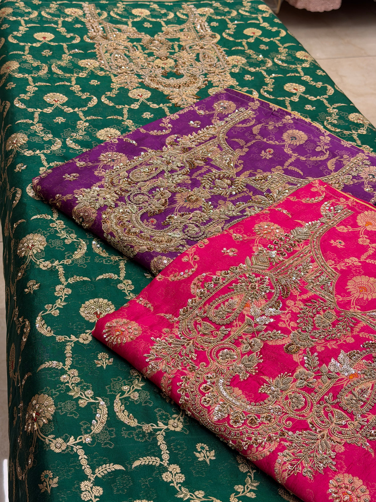 Zarq-e-Mehfil – Royal Zardozi Embroidered Silk Ensemble