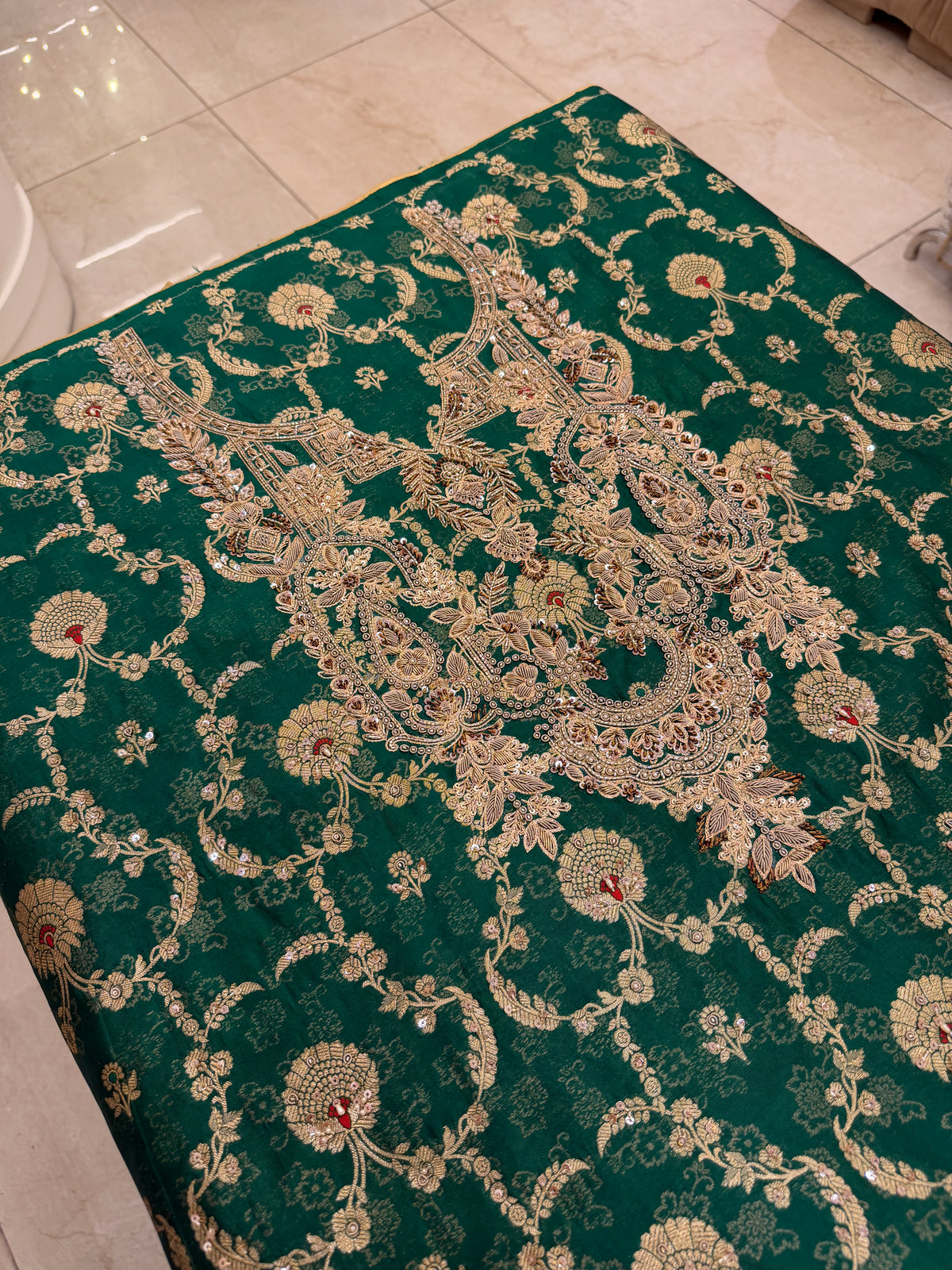 Zarq-e-Mehfil – Royal Zardozi Embroidered Silk Ensemble