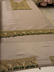 Champagne Taupe Tissue Organza Luxury Formal