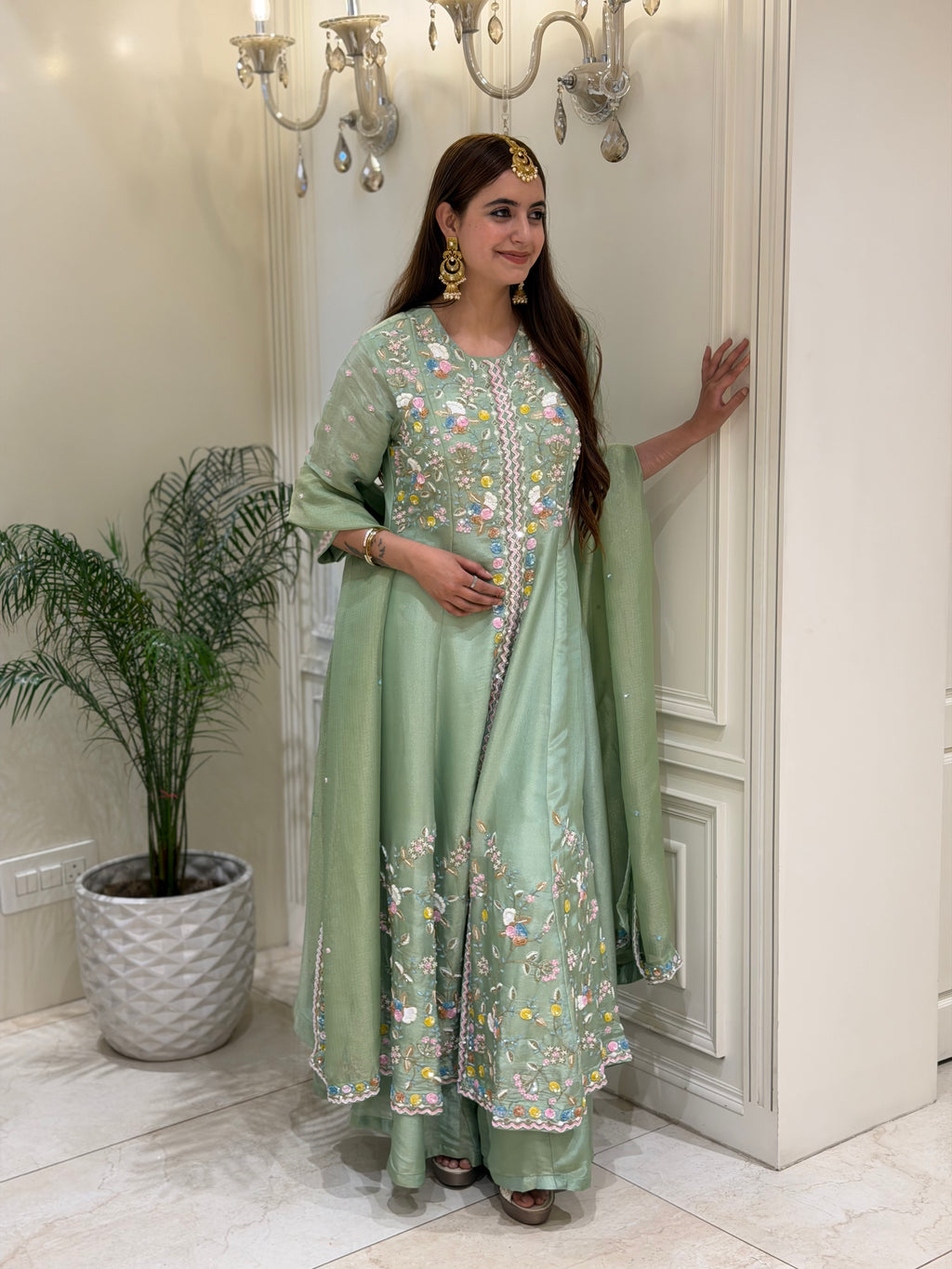 Noor-e-Bahar Tissue Silk Sharara Set