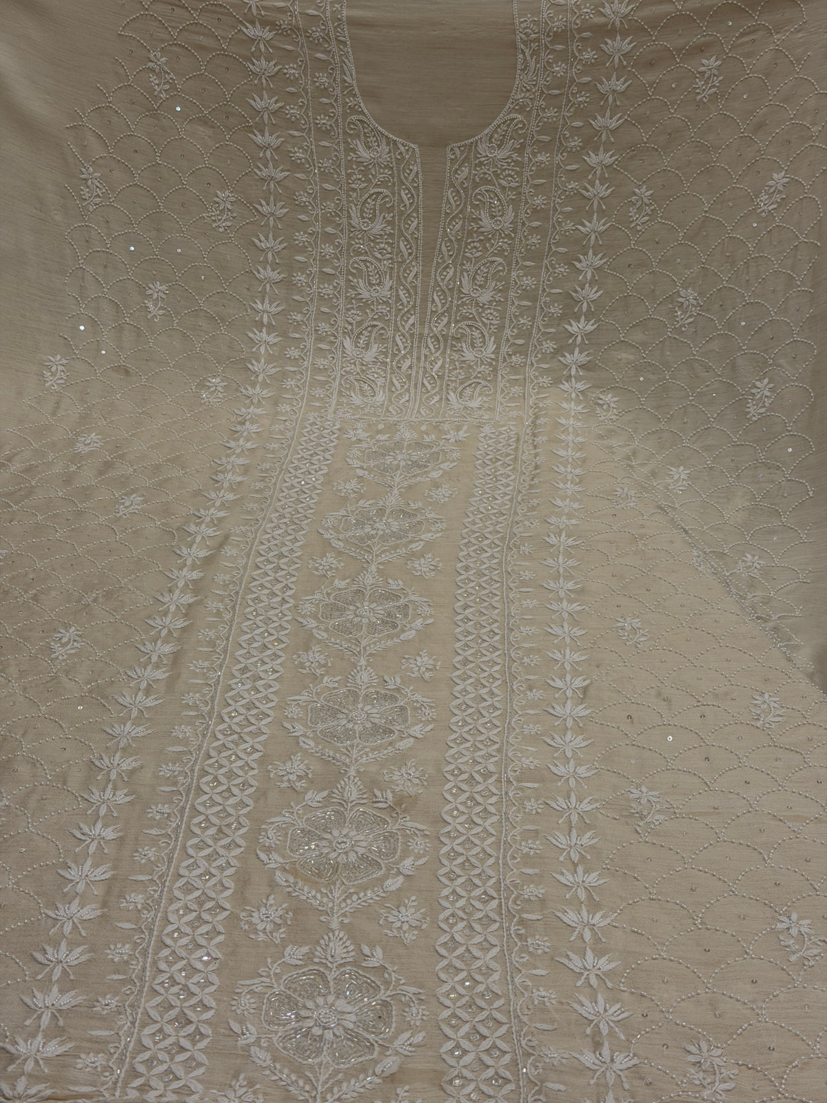 Noor-e-Ivory Monga Chikankari Luxury Formal