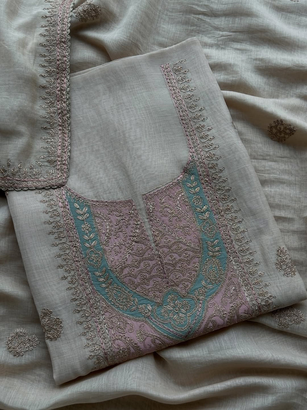 Pastel Noor Handcrafted Luxury Suit Set