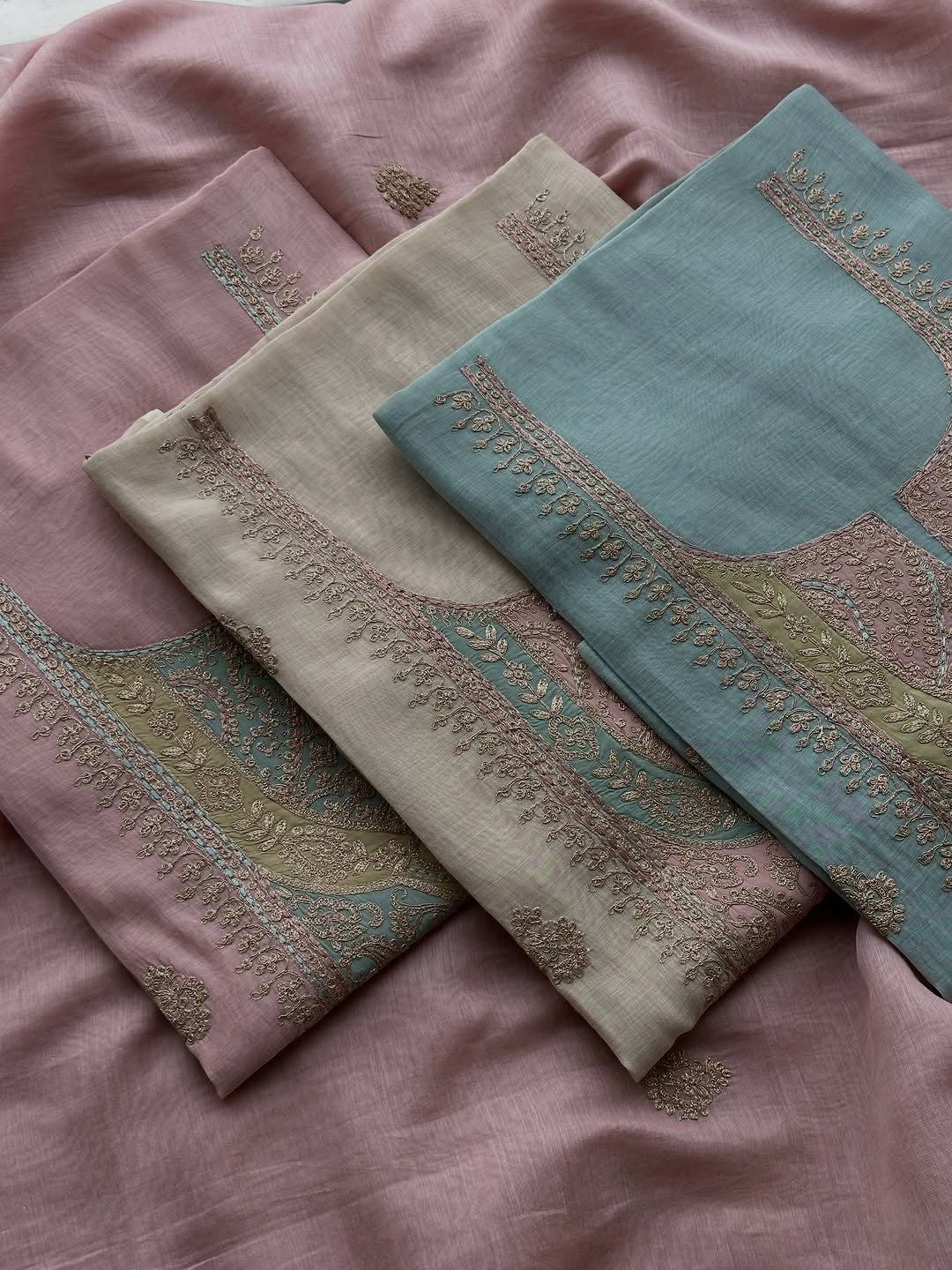 Pastel Noor Handcrafted Luxury Suit Set
