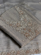 Beads Work Crush Tissue Suit