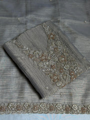 Beads Work Crush Tissue Suit