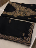 Royal Black & Gold Heavy Embroidered Suit