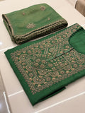 Emerald Green Embroidered Festive Suit