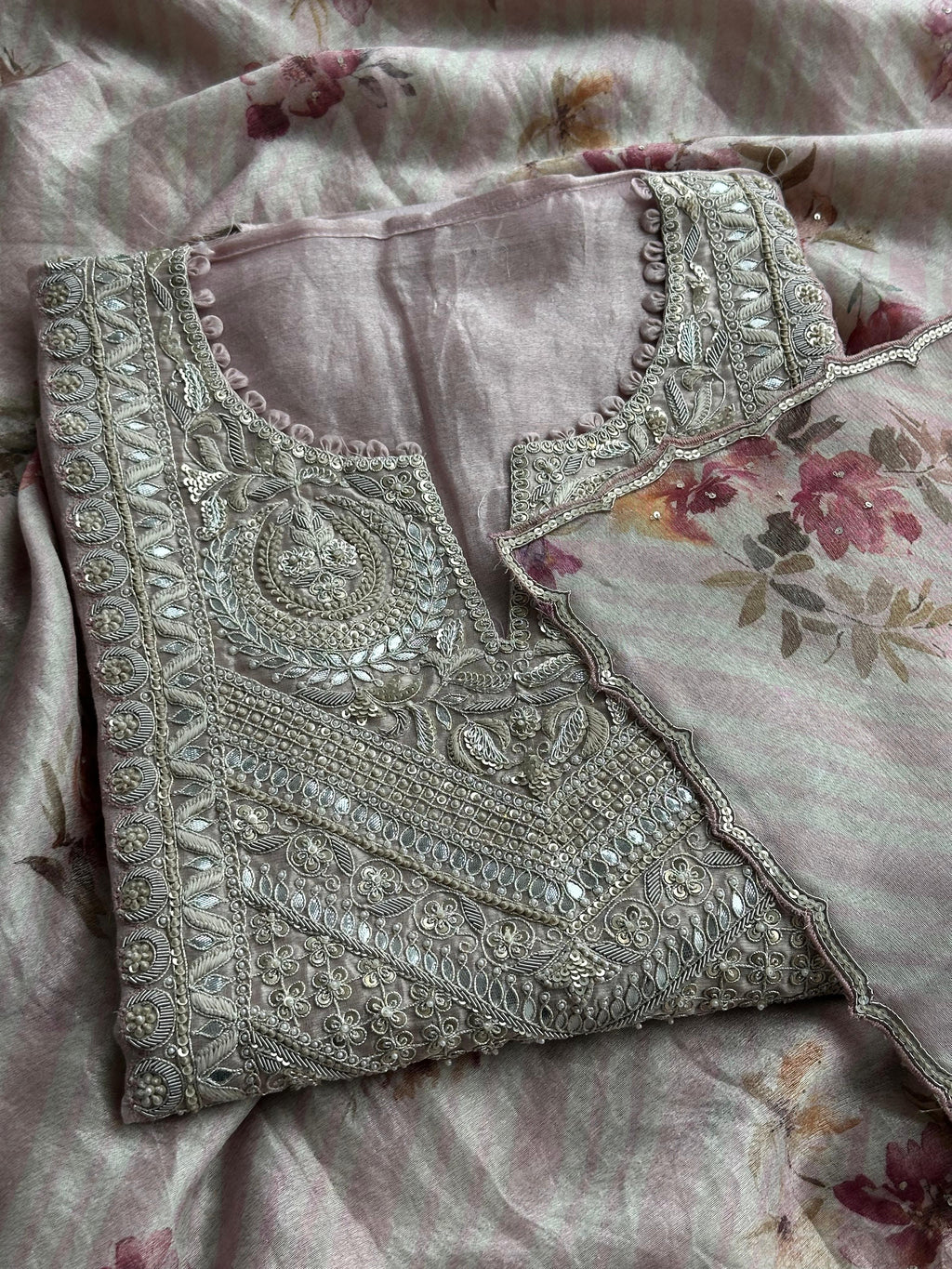 Blush Ivory Heritage Embroidered Suit