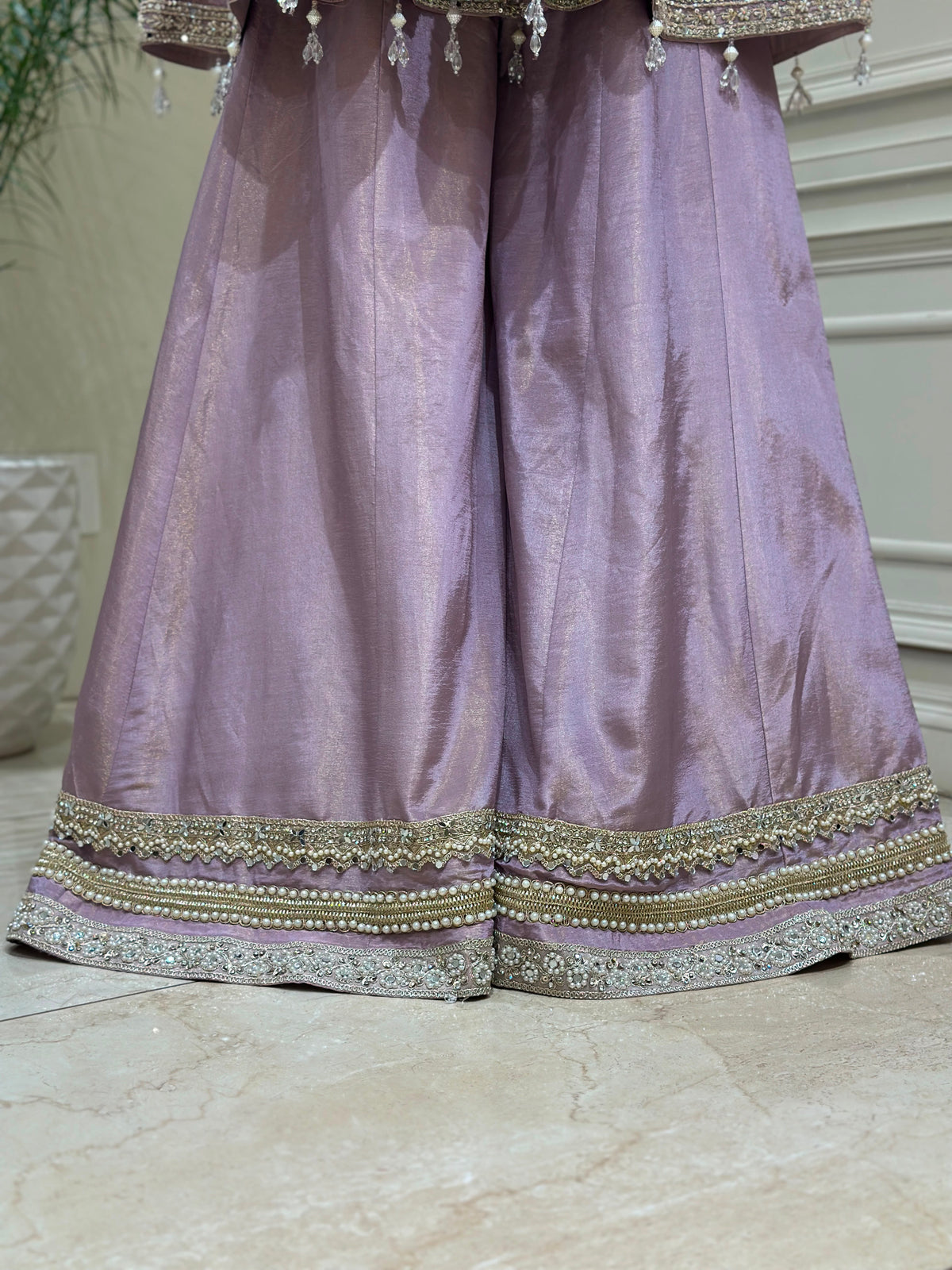 Luxury Tissue Silk Sharara Set