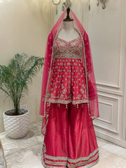 Luxury Tissue Silk Sharara Set