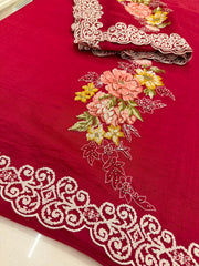 Floral Cross-Stitch Luxury Suit