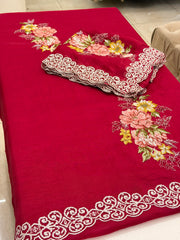 Floral Cross-Stitch Luxury Suit