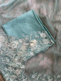 Soft Pastel Floral Embroidered Party Wear Suit