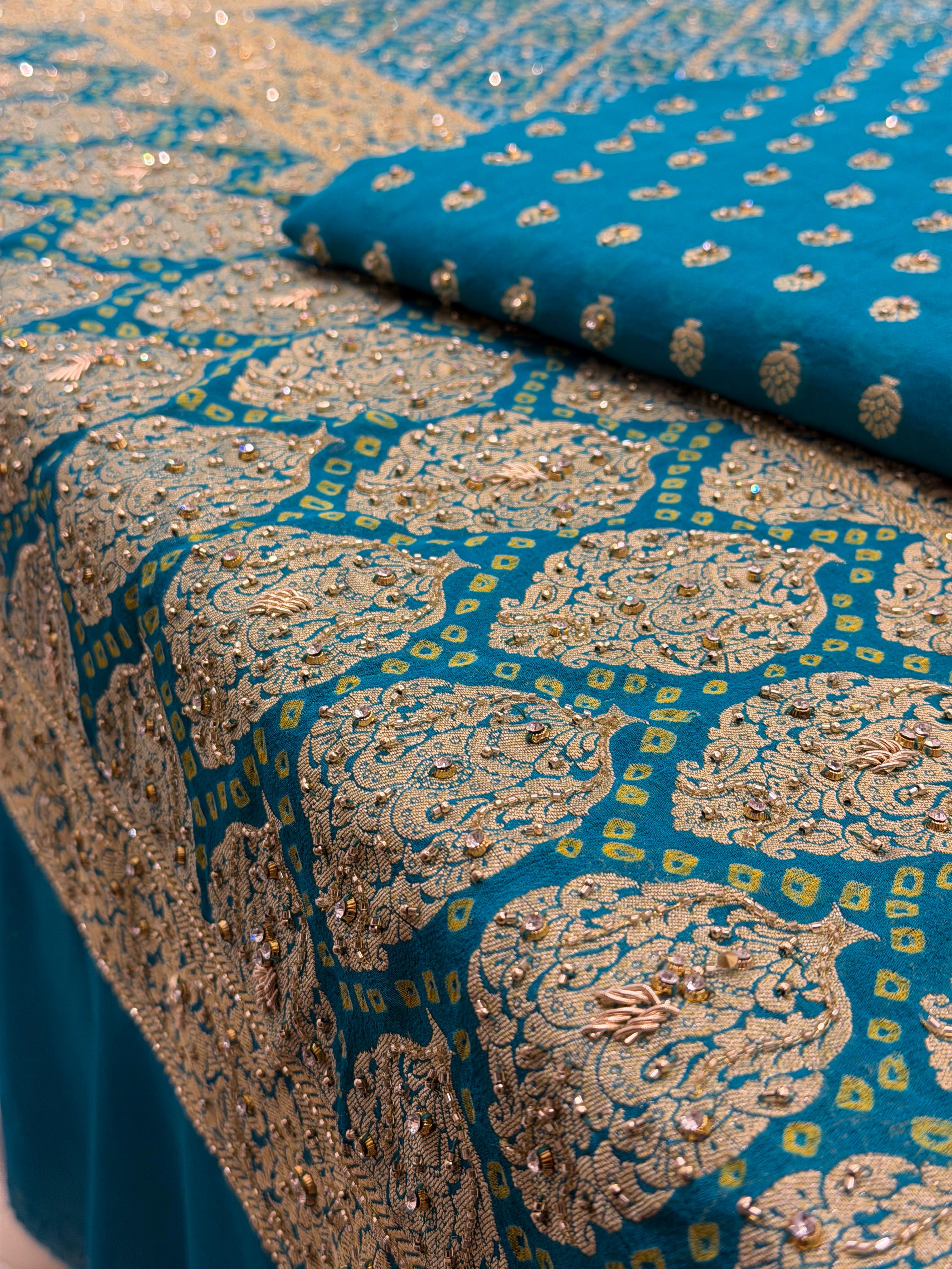 Pure Khaddi Georgette Banarasi Suit
