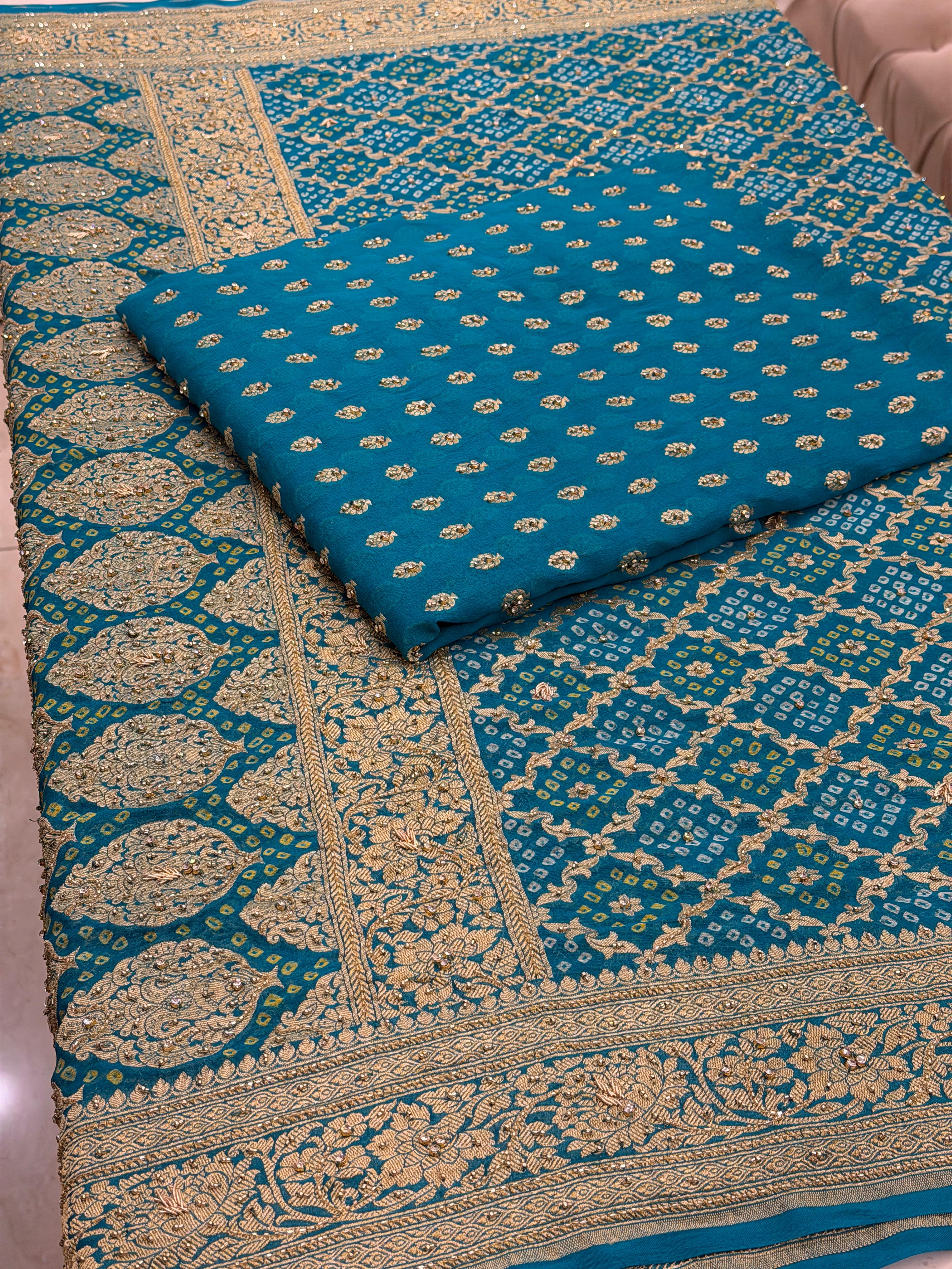 Pure Khaddi Georgette Banarasi Suit
