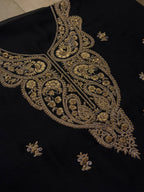 Royal Black & Gold Heavy Embroidered Suit