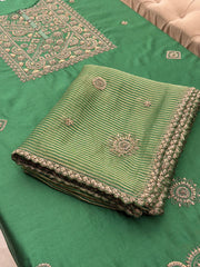 Emerald Green Embroidered Festive Suit