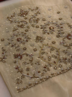 Elegant Ivory Festive Suit With Rich Handwork