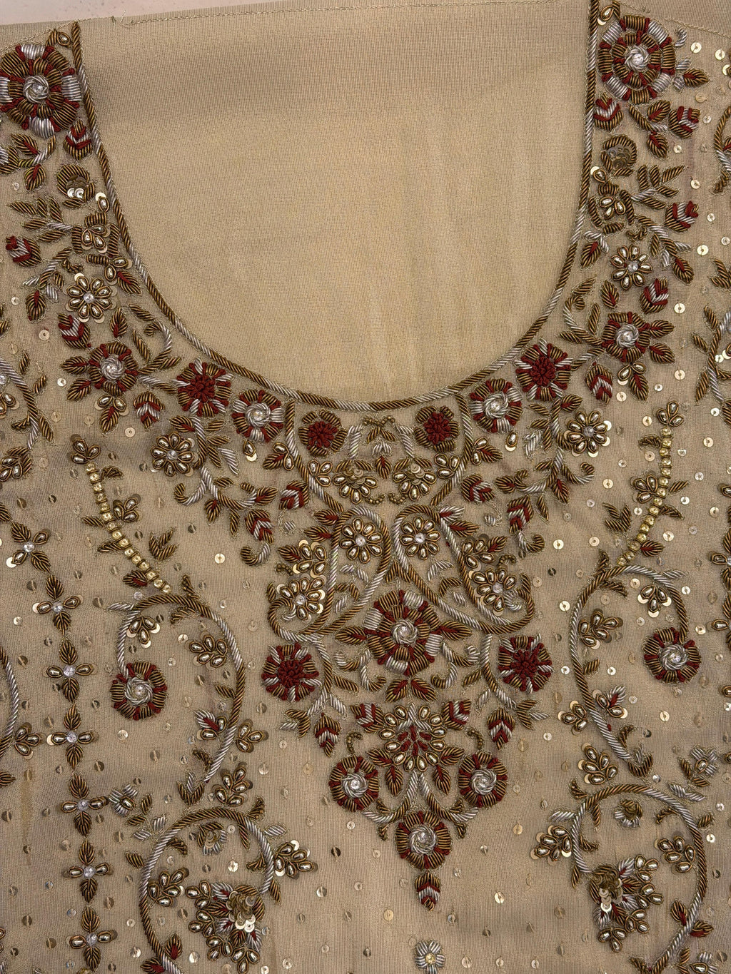 Elegant Ivory Festive Suit With Rich Handwork