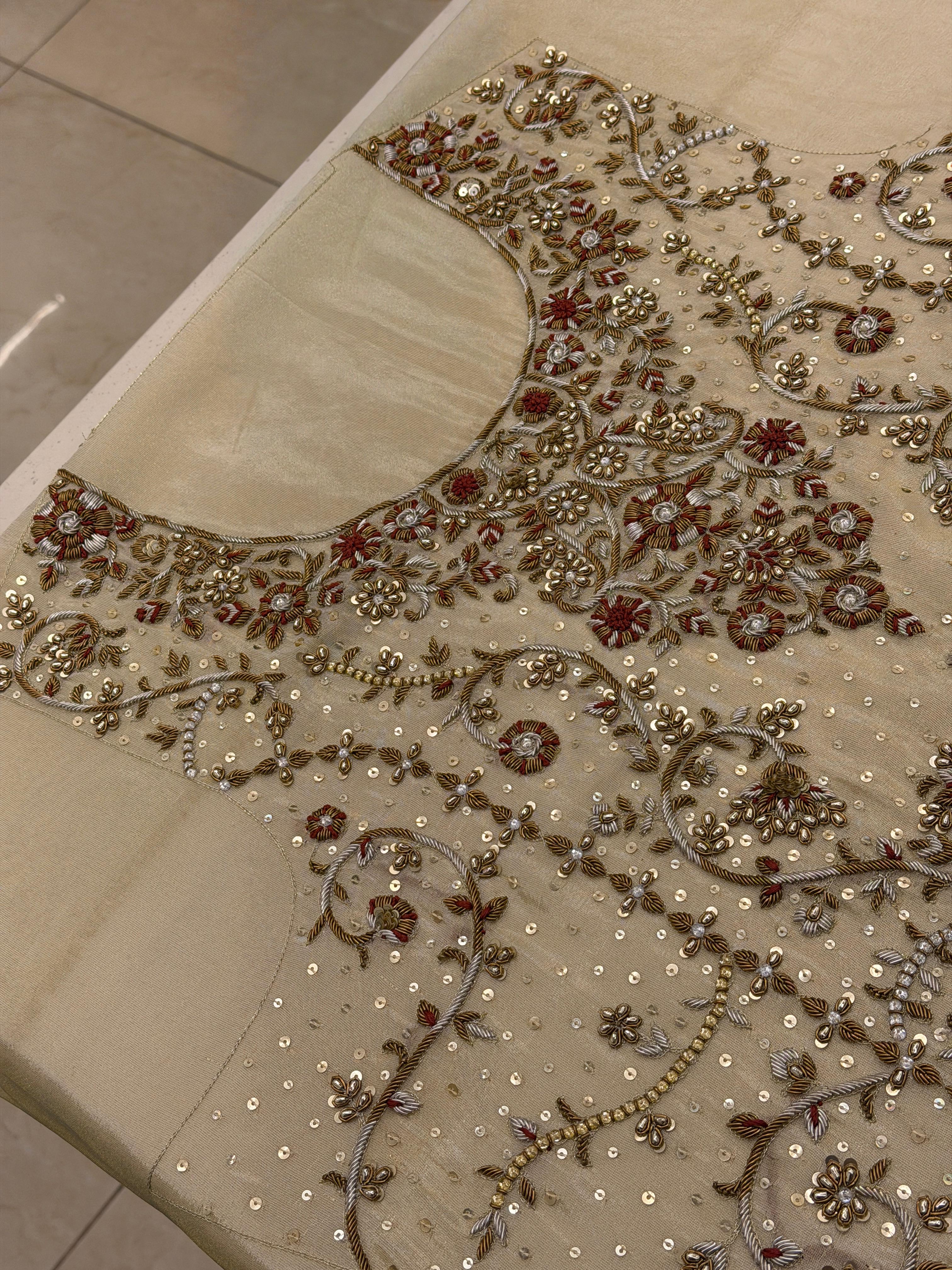 Elegant Ivory Festive Suit With Rich Handwork