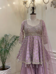 Luxury Tissue Silk Sharara Set