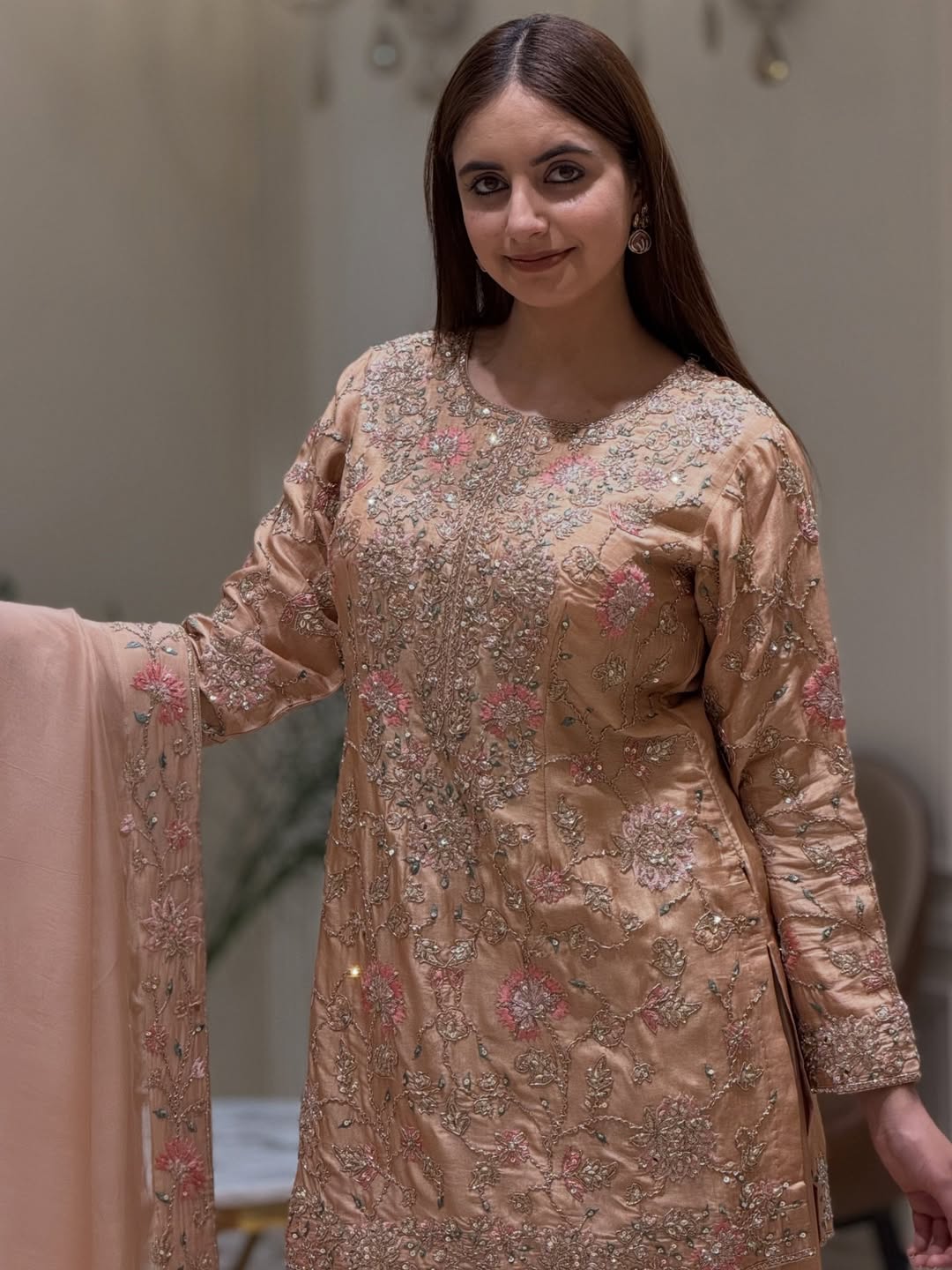 Noor-e-Zareen Dola Silk Sharara Set