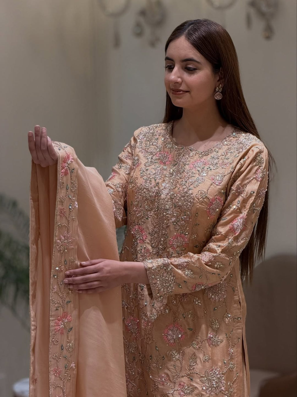 Noor-e-Zareen Dola Silk Sharara Set