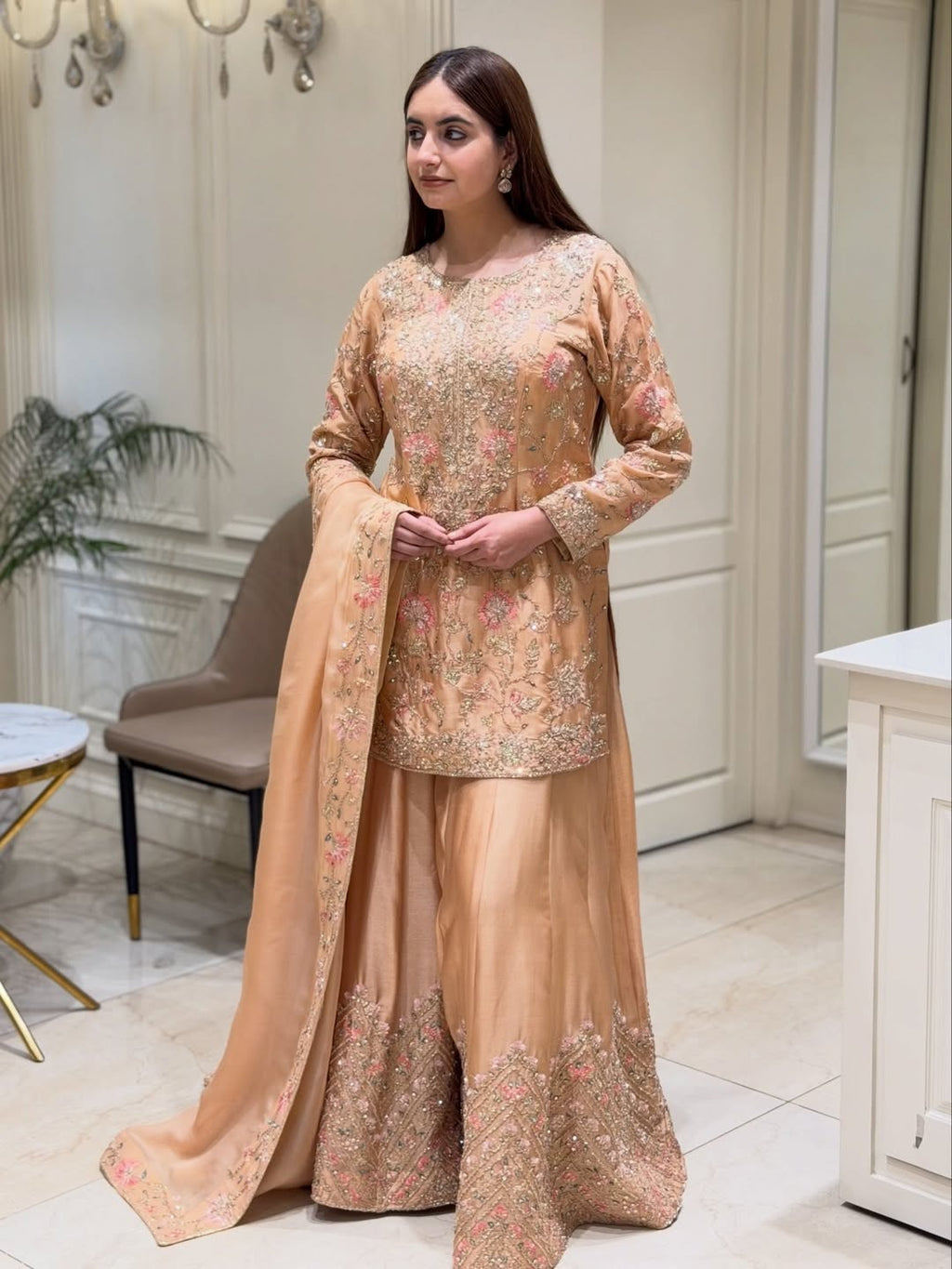 Noor-e-Zareen Dola Silk Sharara Set