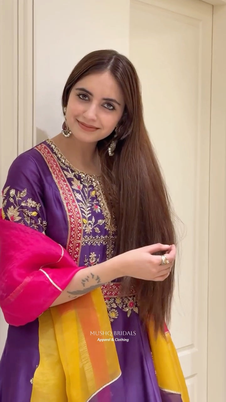 Rang-e-Bahar Cotton Silk Anarkali Set