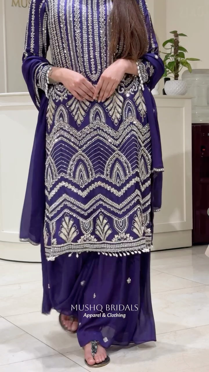 Noor-e-Sahar Kadhana Gharara Set
