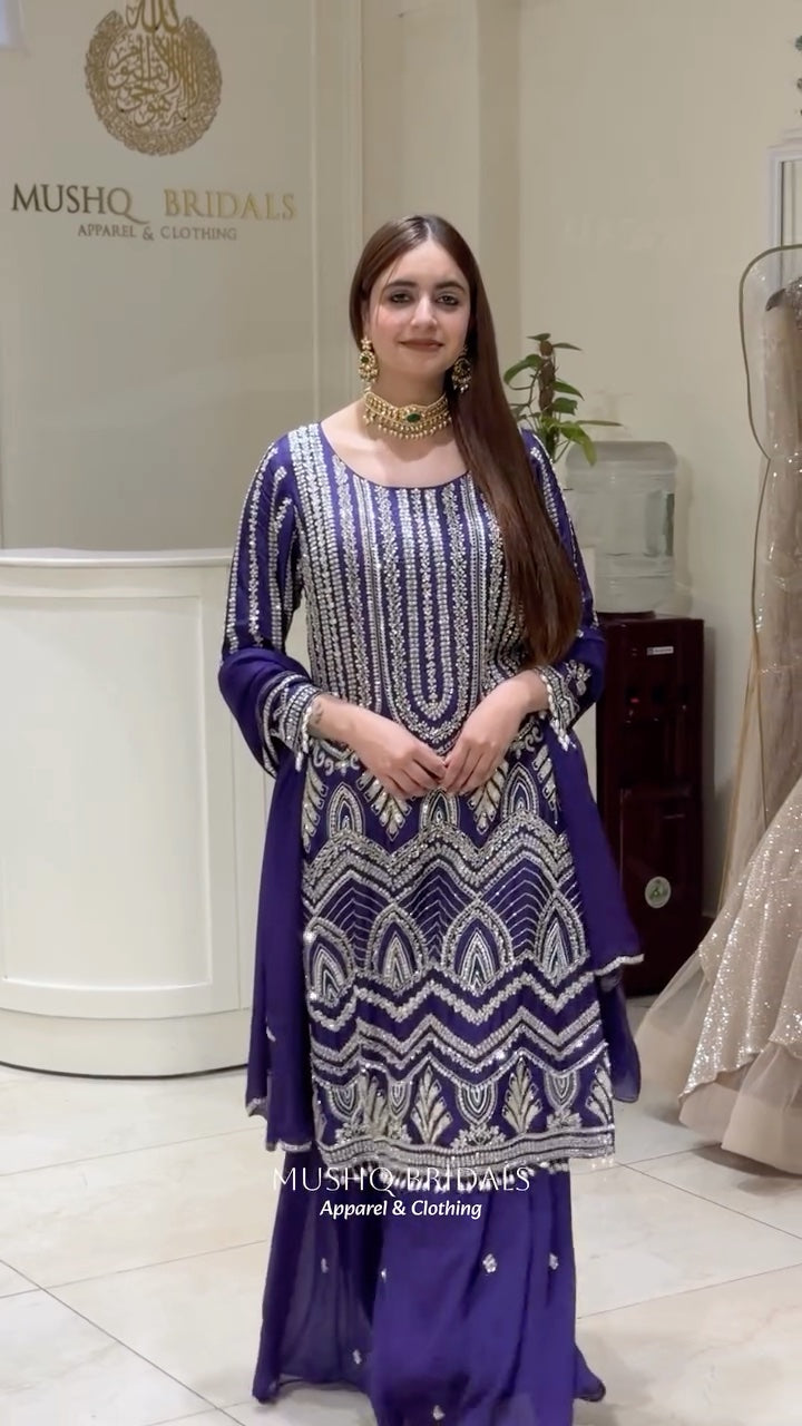 Noor-e-Sahar Kadhana Gharara Set