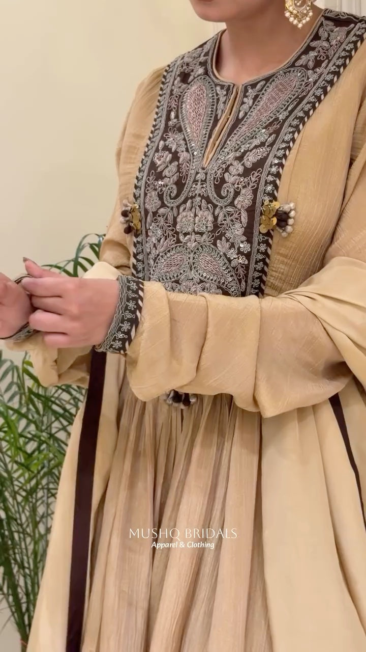 Noor-e-Zar Crush Tissue Anarkali