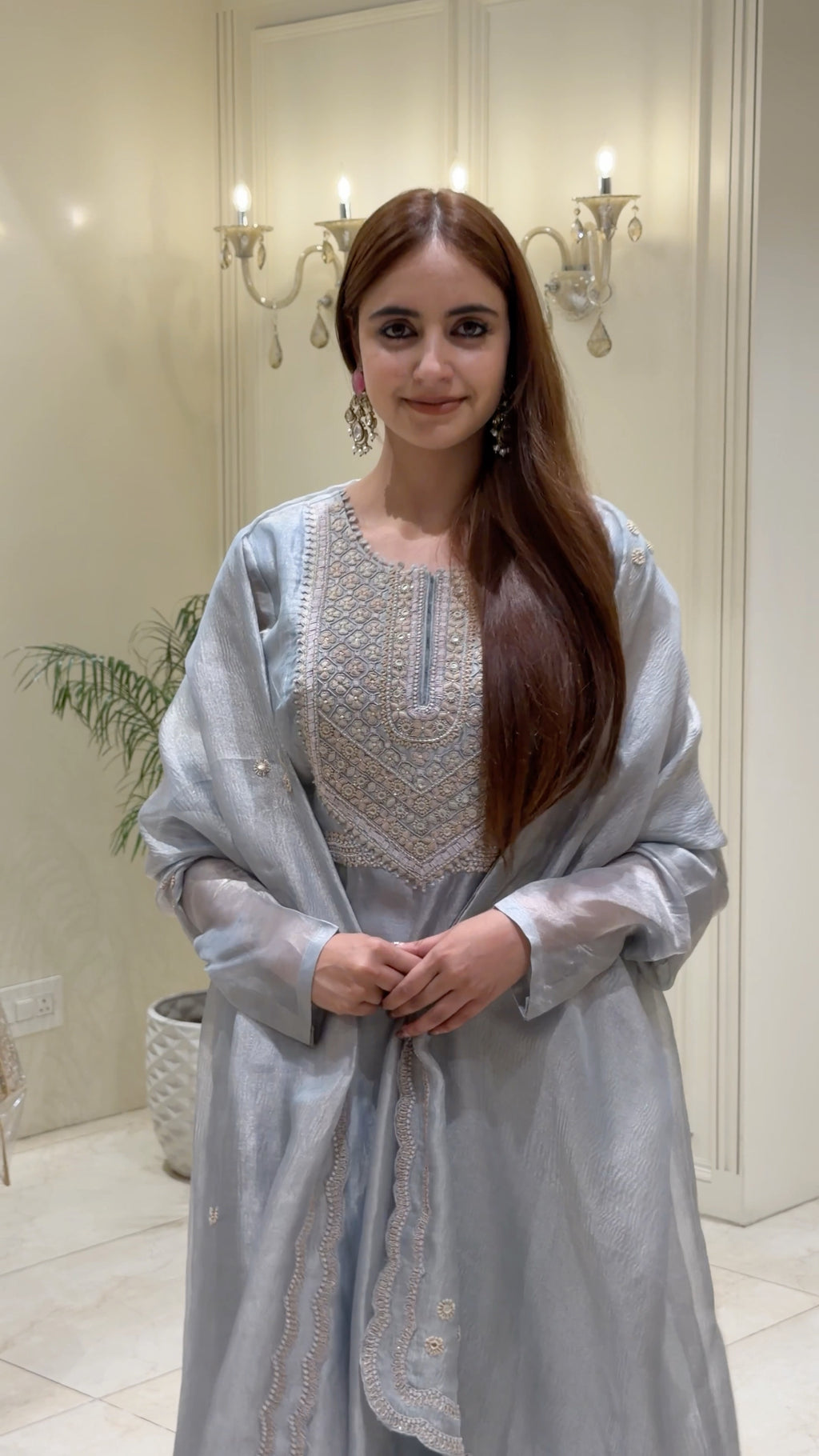 Noor-e-Simra Ready-to-Wear Pure Tissue Anarkali