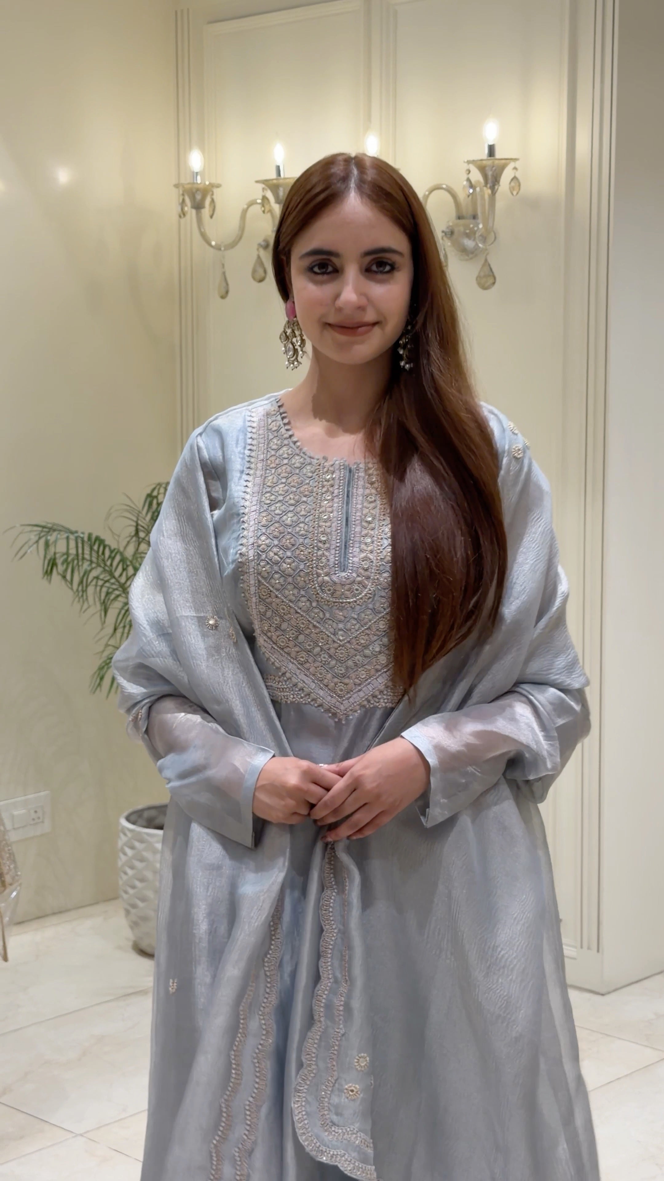 Noor-e-Simra Ready-to-Wear Pure Tissue Anarkali