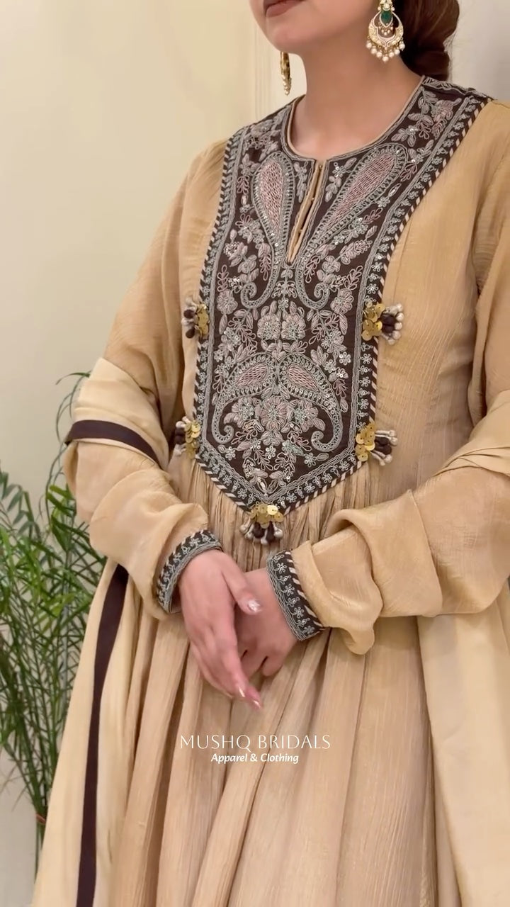 Noor-e-Zar Crush Tissue Anarkali