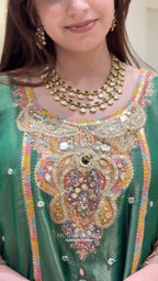 Mehr-e-Gul Tissue Sharara Set