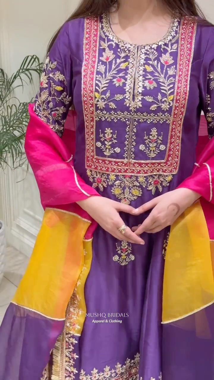 Rang-e-Bahar Cotton Silk Anarkali Set