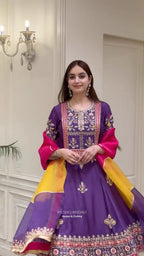 Rang-e-Bahar Cotton Silk Anarkali Set