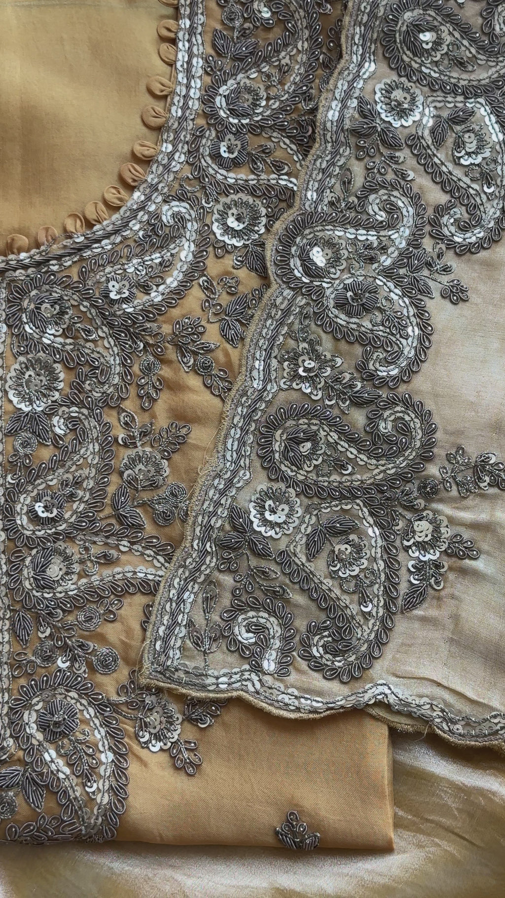 Zar Gul Mustard Tissue Ensemble