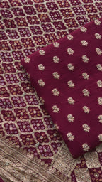 Wedding Wear Maroon Ethnic Suit with Gold Zari Detailing