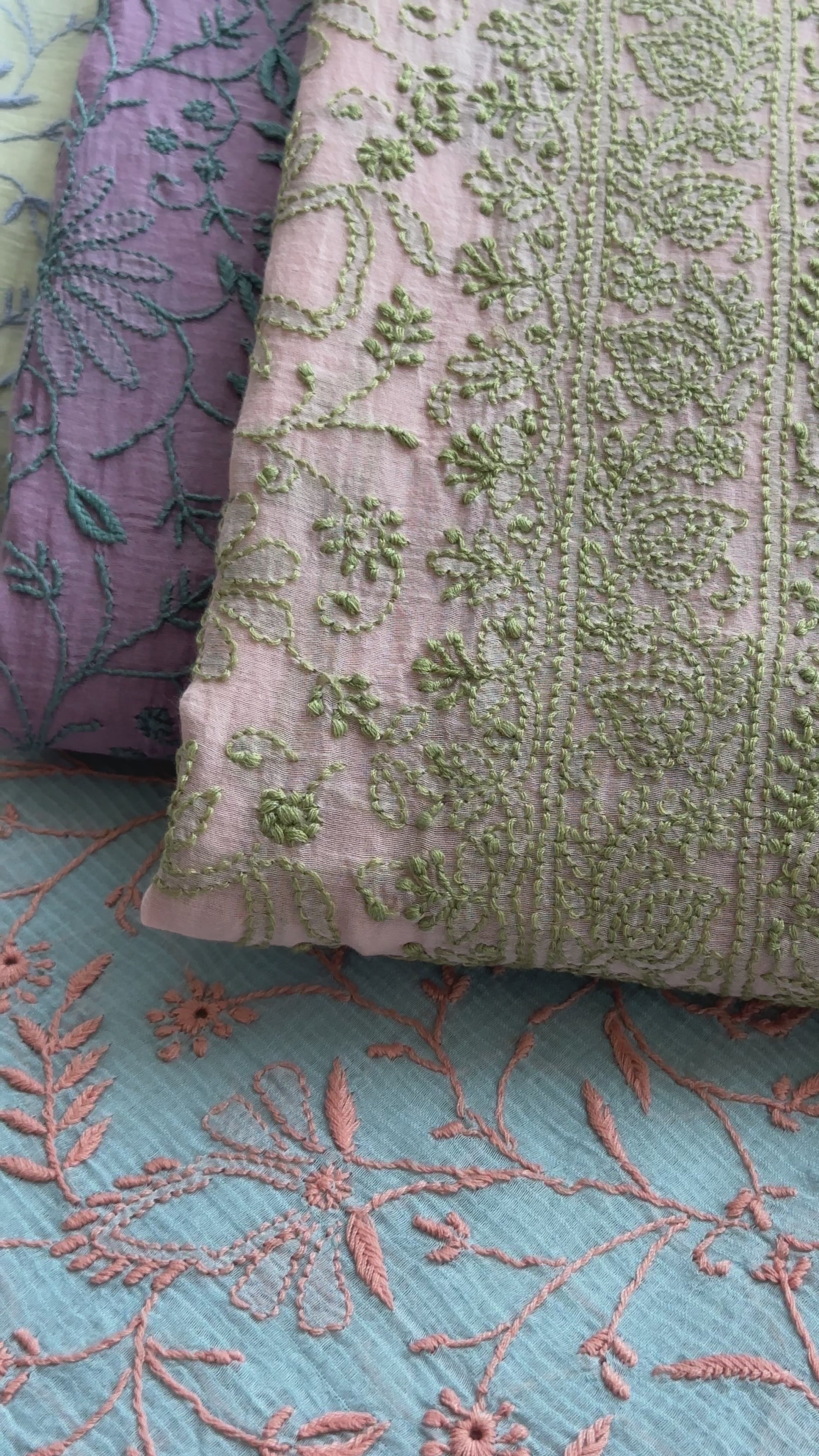 Gulbahar Pure Mull Chikankari Suit Set